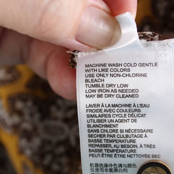 Anthropologie Bardot Floral Lace Trim Camisole Tank Top - Yellow Brown Ivory - Picture 6 of 7